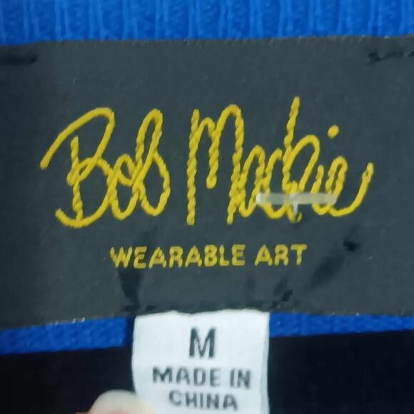 Bob Mackie Blue Embroidered Sequins Cardigan Size M - Picture 4 of 5